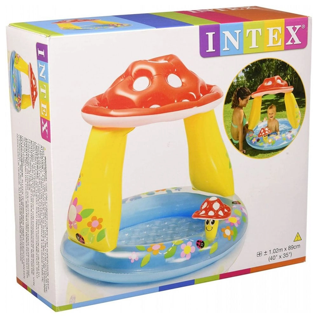 Бассейн детский Intex Грибочек 102 х 89 см - Фото 2 Бассейн детский Intex Грибочек 102 х 89 см - изображение 2