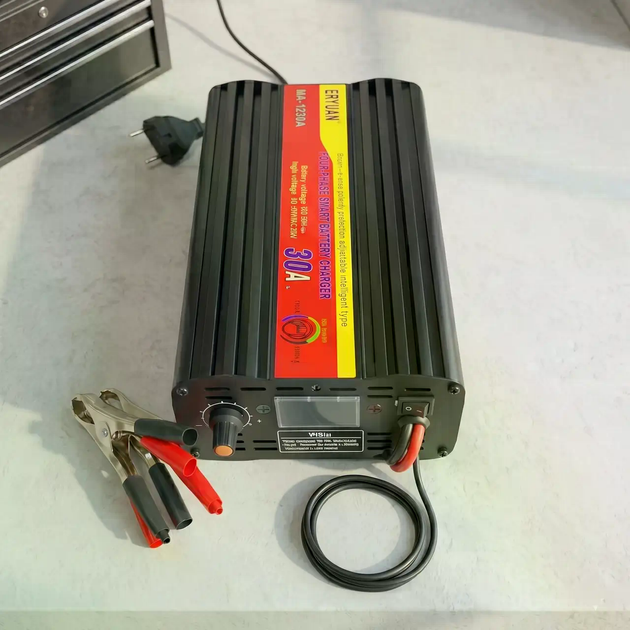 Зарядное устройство EY-1230A 30A 12V для свинцово-кислотных аккумуляторов • Автоматическая зарядка АКБ для авто, мото, ИБП и техники 57943/59 - изображение 6
