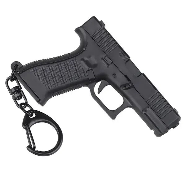 Брелок пістолет Glock 17 чорний, подвижний - Фото 1 Брелок пістолет Glock 17 чорний, подвижний - зображення 1
