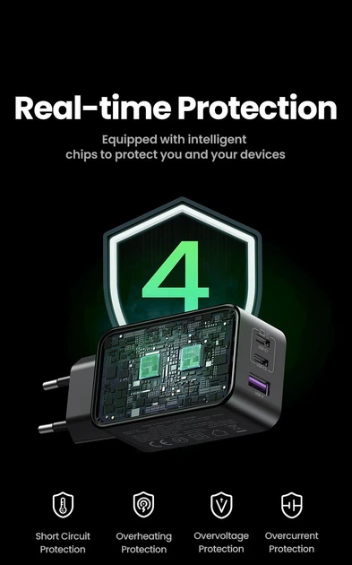 Зарядное устройство 100W Ugreen X756 Nexode X с 3 портами GaN Fast Charger совместимо с iPhone 17 Pro Max, Air 16, 15, 14, 13, 12 Plus, Pixel 9, 8 Pro 7a, Galaxy S25, S24, S23 Ultra, A56, A16, A06, iPad, MacBook Air Black (35038) - Фото 8 Зарядное устройство 100W Ugreen X756 Nexode X с 3 портами GaN Fast Charger совместимо с iPhone 17 Pro Max, Air 16, 15, 14, 13, 12 Plus, Pixel 9, 8 Pro 7a, Galaxy S25, S24, S23 Ultra, A56, A16, A06, iPad, MacBook Air Black (35038) - изображение 8