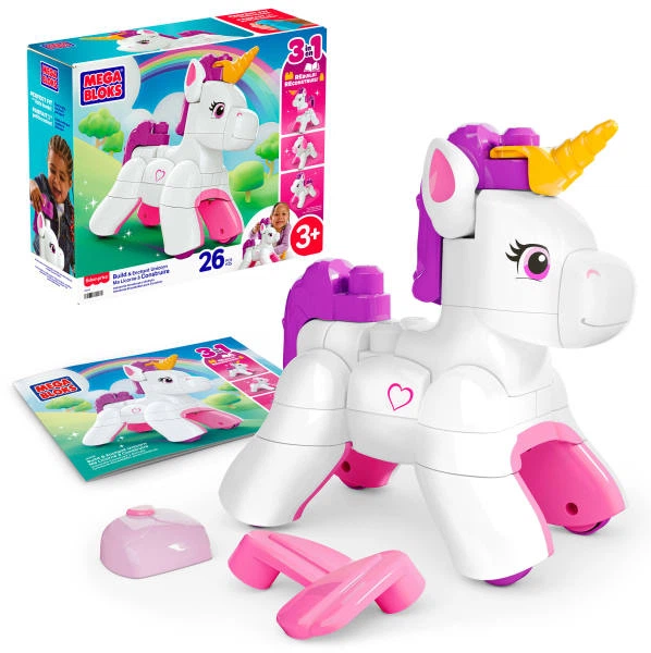 Zestaw klocków Mega Bloks Magiczny jednorożec 26 elementów 3 w 1 JKG36 PUD2 (194735349074) - obraz 2