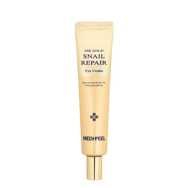 Крем для кожи вокруг глаз Medi-Peel 24k Gold Snail Repair Eye Cream с муцином улитки и золотом 40 мл - изображение 2