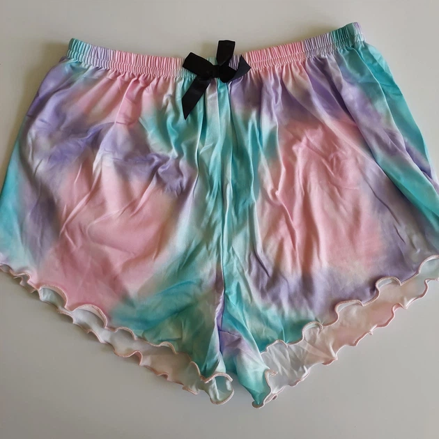 Жіноча піжама-трійка Pastel Tie-Dye акварельний топ шорти та штани M Рожевий (2023) - изображение 4