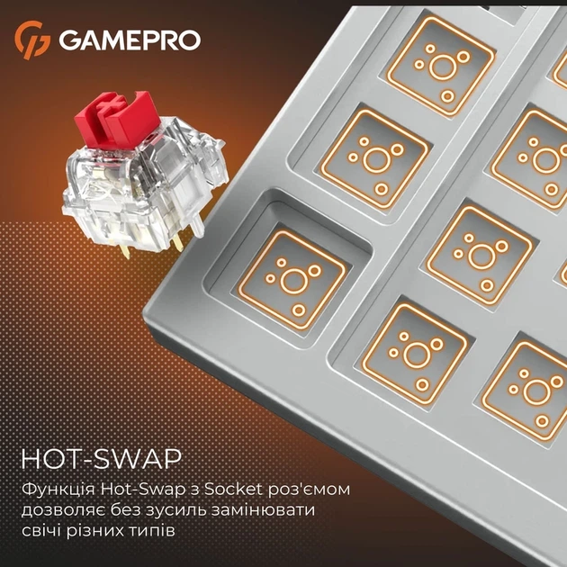 Клавіатура GamePro Genesis Silverlight MK126 YH Switches Grey - зображення 5