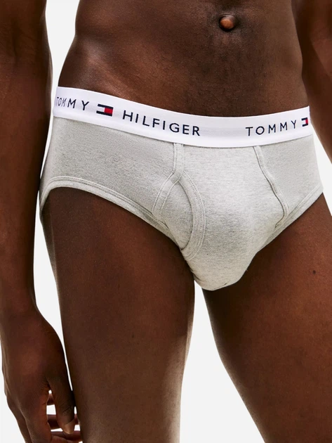 Набор трусов слипов мужских хлопковых Tommy Hilfiger 6202480 M 4 шт Серый/Черный (1159861035) - изображение 2