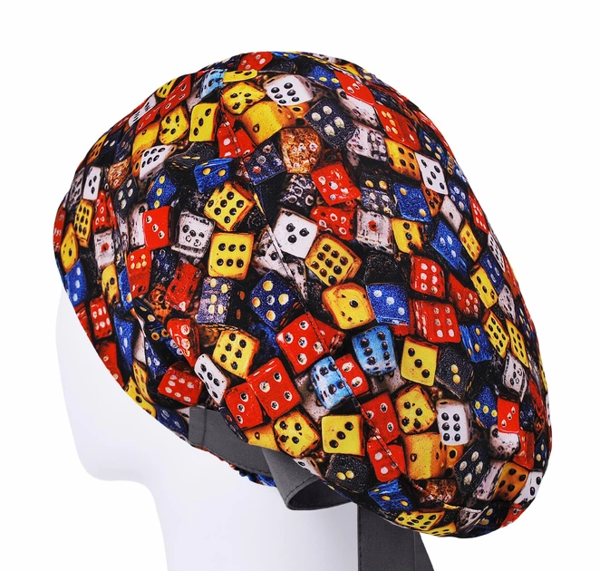 Медицинская шапочка женская HeadwearUniverse универсальная принт Игральные кости кубики - изображение 2