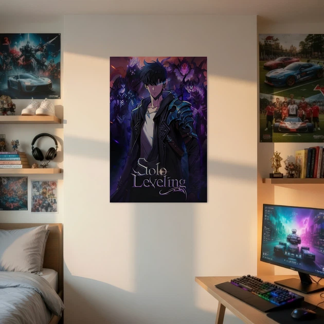Постер Поднятие уровня в одиночку, Solo Leveling, anime, аниме, A2 60×40 см (id6926) - изображение 2