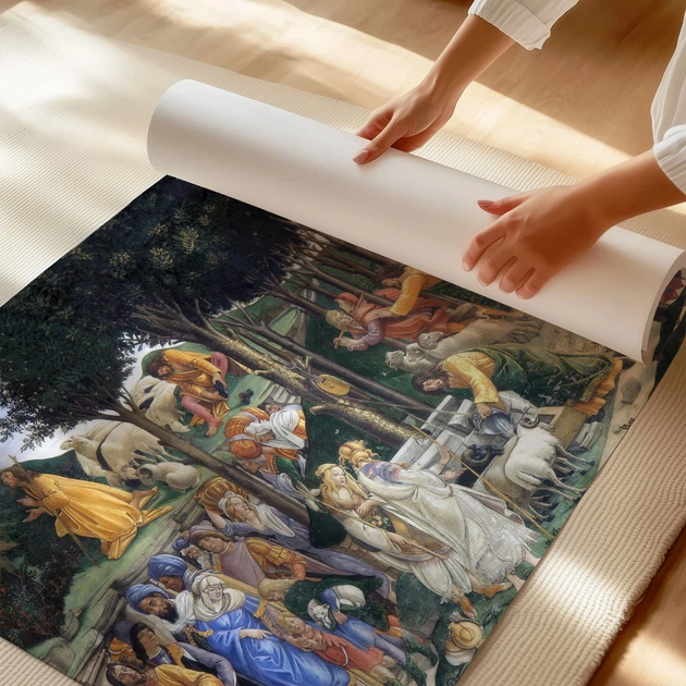 Постер Юність Мойсея, Сандро Боттічеллі, Sandro Botticelli, Youth of Moses, A1 60×96 см (id6960) - зображення 3
