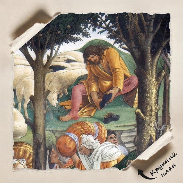 Постер Юність Мойсея, Сандро Боттічеллі, Sandro Botticelli, Youth of Moses, A1 60×96 см (id6960) - зображення 4