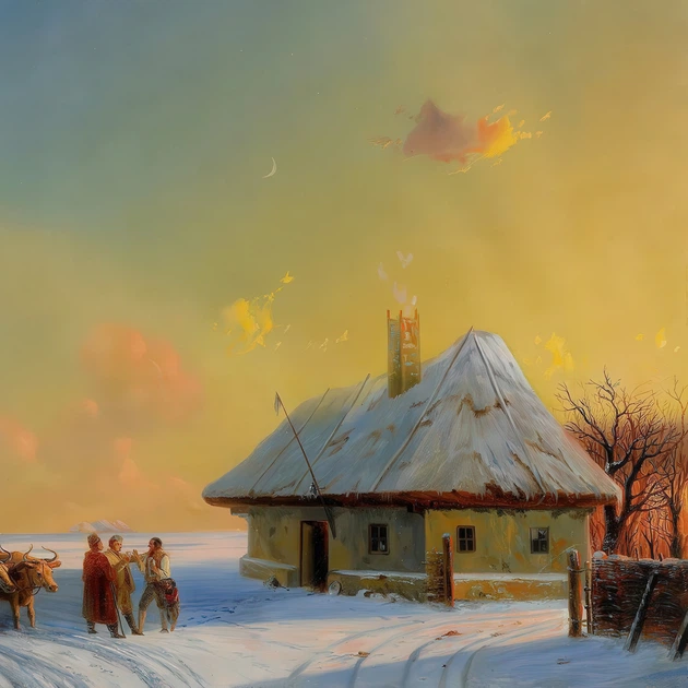 Інтер'єрна картина Чумаки в Україні, Айвазовський, 28×42 см (id6896) - зображення 4