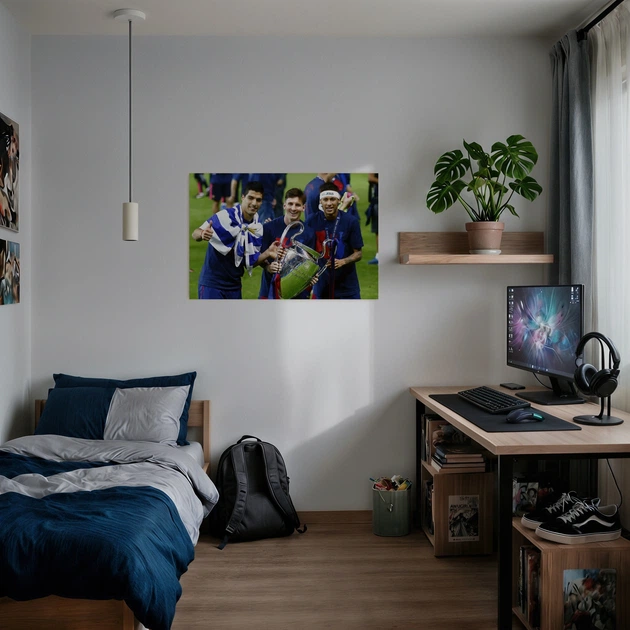 Постер Лионель Месси, Неймар да Силва, Луис Суарес, Lionel Messi, Neymar, Luis Suárez, футбол, A3 28×42 см (id6917) - изображение 2