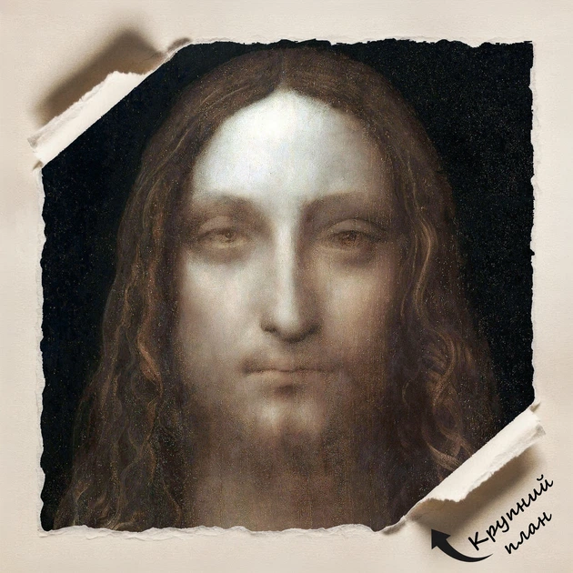 Постер Спаситель мира, Леонардо да Винчи, Leonardo da Vinci, Salvator Mundi, религиозный декор, A2 60×43 см (id6946) - изображение 4