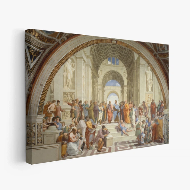 Интерьерная картина Афинская школа, Рафаэль, Raphael Santi, School of Athens, 28×42 см (id6956) - изображение 2