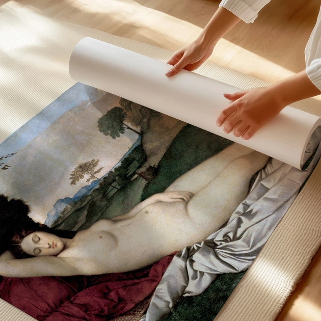 Постер Спляча Венера, Джорджоне, Giorgione, Sleeping Venus, A1 60×90 см (id6976) - зображення 3