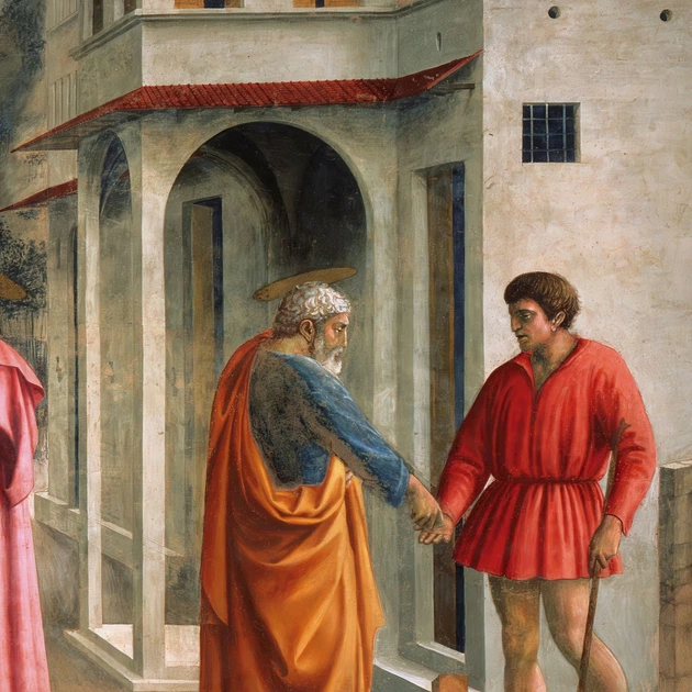 Інтер'єрна картина Диво з динарієм, Мазаччо, Masaccio, The Tribute Money, 29×60 см (id6975) - зображення 5