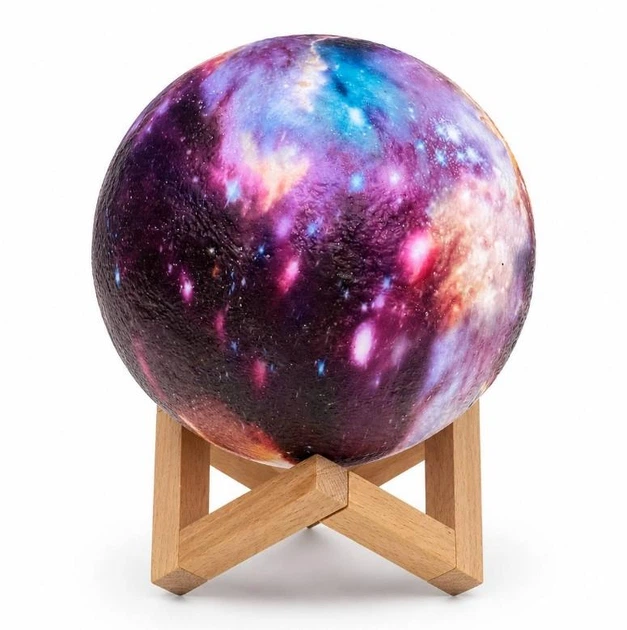 Декоративний 3D нічник Місяць Moon Lamp з підсвічуванням та пультом керування - зображення 4