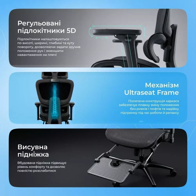 Ергономічне крісло Proove P&L gray (ECPL0001003) - Фото 7 Ергономічне крісло Proove P&L gray (ECPL0001003) - зображення 7