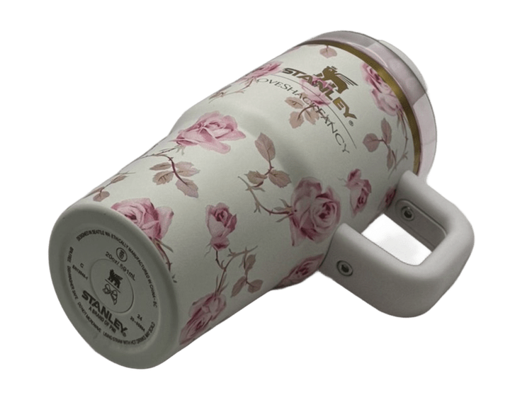 Термос термочашка Stanley Quencher H2.0 Tumbler з нержавіючої сталі 0,59 л LoveShackFancy Pink Bloom KT6007862 - зображення 5