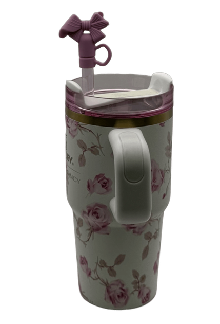 Термос термочашка Stanley Quencher H2.0 Tumbler з нержавіючої сталі 0,59 л LoveShackFancy Pink Bloom KT6007862 - зображення 7