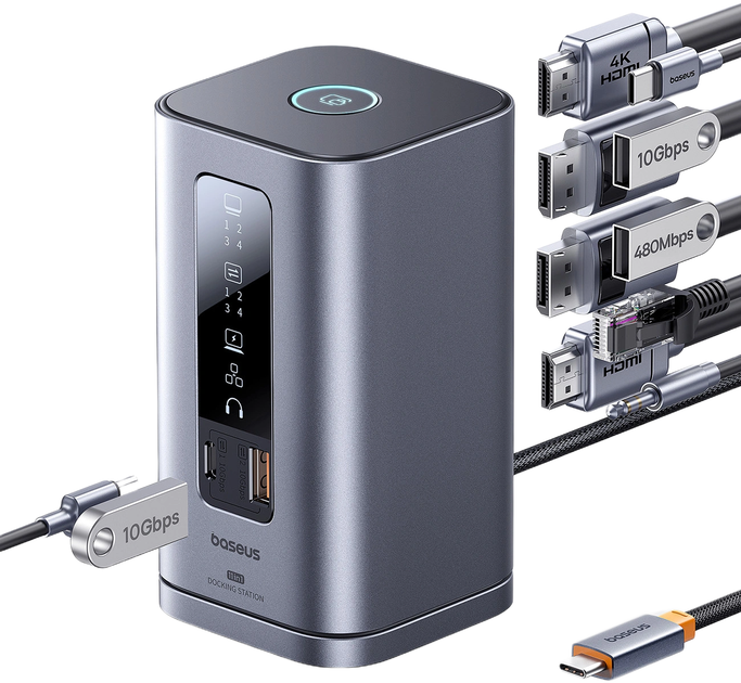 Хаб Baseus Spacemate RD1 11-in-1 USB-C (6932172693077) - зображення 3