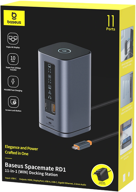 Хаб Baseus Spacemate RD1 11-in-1 USB-C (6932172693077) - зображення 5