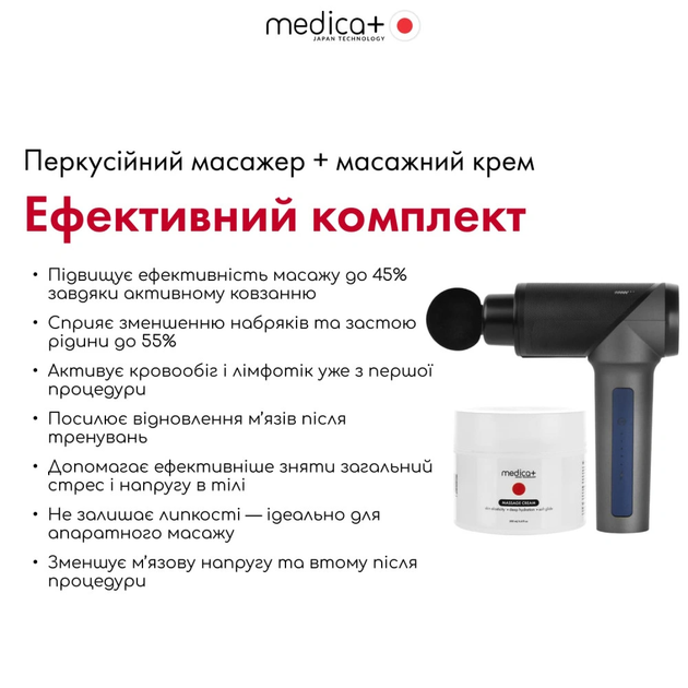 Перкусійний масажер MEDICA+ MassHand Pro 5.0 масажний пістолет для тіла, мʼязів, спини (Japan) - зображення 2