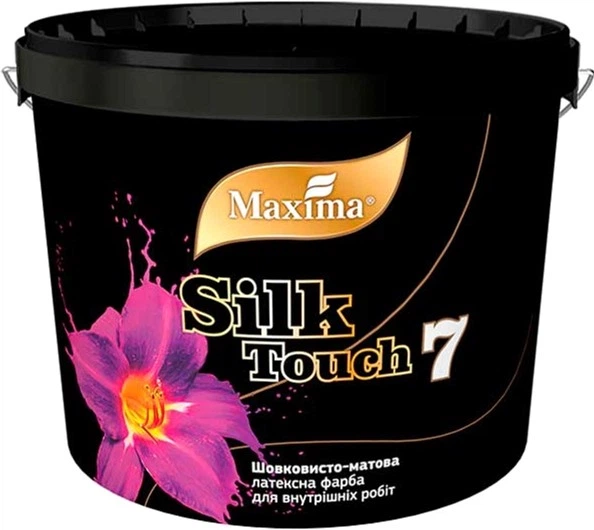 Шовковисто-матова латексна фарба "Silk Touch 7" ТМ "Maxima" -12 кг - Фото 1 Шовковисто-матова латексна фарба "Silk Touch 7" ТМ "Maxima" -12 кг - зображення 1