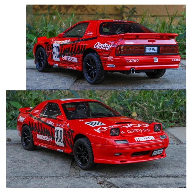 Металева модель Mazda RX-7 масштаб 1:24 інерційна машинка для дітей зі звуковими та світловими ефектами - Фото 5 Металева модель Mazda RX-7 масштаб 1:24 інерційна машинка для дітей зі звуковими та світловими ефектами - зображення 5