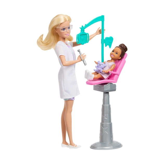 Lalka Mattel Barbie Careers You Can Be Anything — Dentysta z dzieckiem (JMK14) (1194735378715) - obraz 3