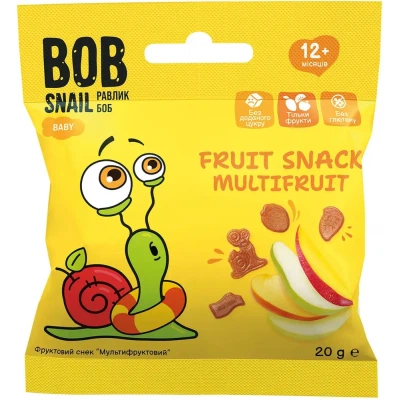 Детские снеки Bob Snail фруктовые мультифрукты 20 г (1740856) - Фото 1 Детские снеки Bob Snail фруктовые мультифрукты 20 г (1740856) - изображение 1