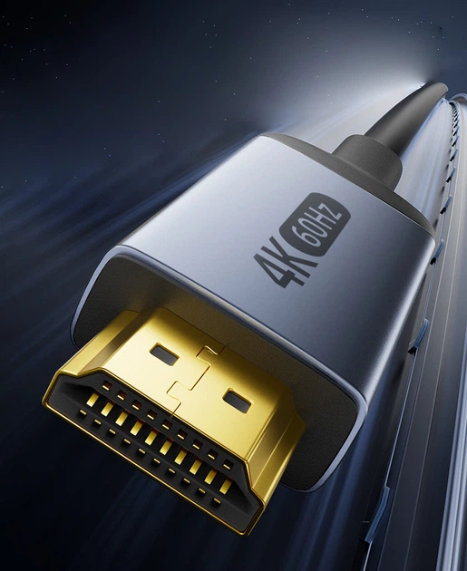 Кабель-перехідник Digital ZX153 USB Type-C - HDMI 4K 60Hz 2 м Чорний (HDMIC4K-2mG) - изображение 3