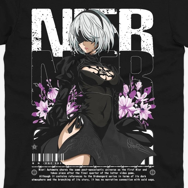 Футболка Bioworld Гра Nier Automata XL Чорний (TG141) - Фото 2 Футболка Bioworld Гра Nier Automata XL Чорний (TG141) - изображение 2