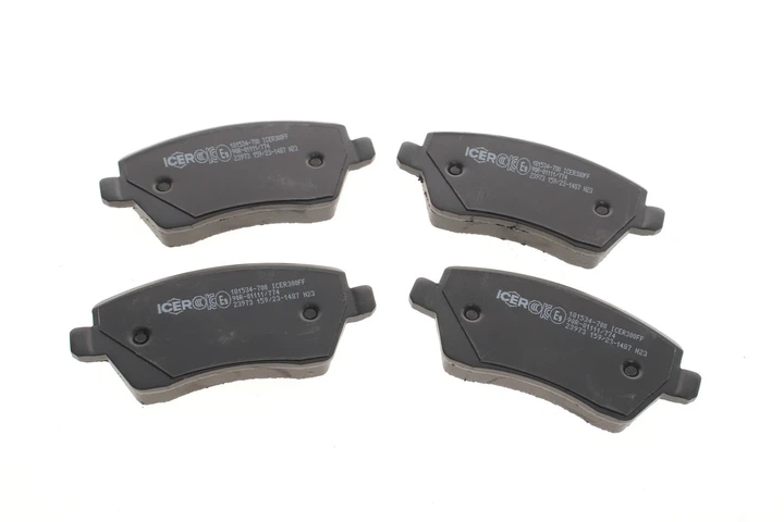 Гальмівні колодки ICER 181534-700 Renault Clio, Logan, Kangoo, Duster, Zoe, Megane, Captur; Dacia Logan, Duster; Volkswagen Passat; Nissan Note, Tiida, Micra D1060BH40A, 4106000Q0K, 410601817R - Фото 3 Гальмівні колодки ICER 181534-700 Renault Clio, Logan, Kangoo, Duster, Zoe, Megane, Captur; Dacia Logan, Duster; Volkswagen Passat; Nissan Note, Tiida, Micra D1060BH40A, 4106000Q0K, 410601817R - зображення 3