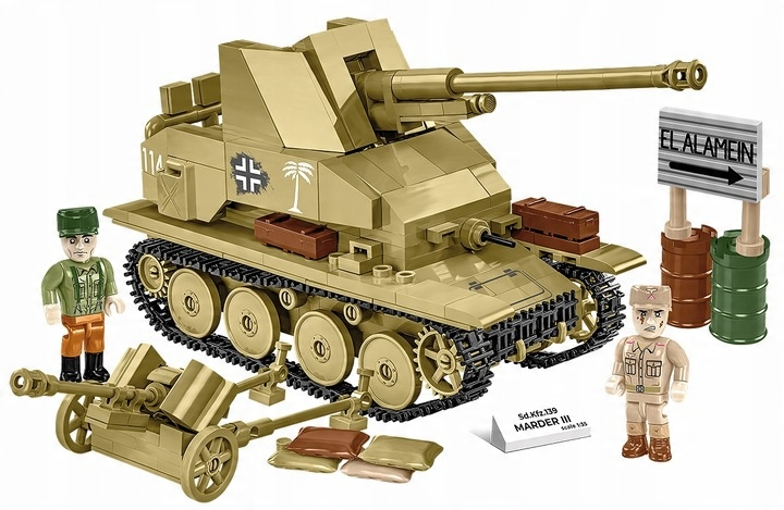 Конструктор Cobi HC WWII SD.KFZ.139 Marder III 486 елементів 3131 (5902251031312) - Фото 2 Конструктор Cobi HC WWII SD.KFZ.139 Marder III 486 елементів 3131 (5902251031312) - зображення 2