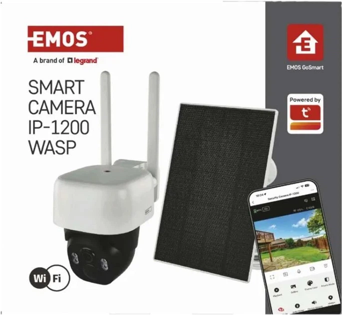 IP-камера Emos H4067 GoSmart, наружная, с Wi-Fi, солнечной панелью и аккумулятором - Фото 14 IP-камера Emos H4067 GoSmart, наружная, с Wi-Fi, солнечной панелью и аккумулятором - изображение 14