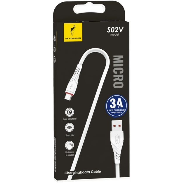 Кабель SkyDolphin S02V USB – microUSB M/M 1 м – передача данных и зарядка, 3 А(DL_CFF0A2239868) - изображение 2