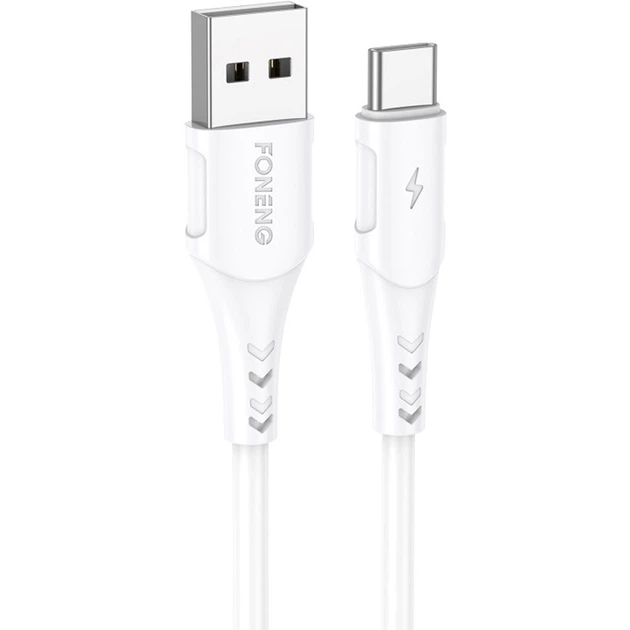 Кабель Foneng X81 1M Cable USB - USB Type-C (M/M), 2.1 A, 1 м, White (X81-CA-TC) - Фото 1 Кабель Foneng X81 1M Cable USB - USB Type-C (M/M), 2.1 A, 1 м, White (X81-CA-TC) - изображение 1