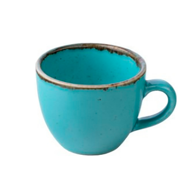 Чашка для эспрессо Porland Turquoise 80 мл фарфоровая бирюзовая 312109/T - изображение 2