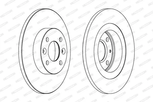 Гальмівний диск FERODO DDF1502 Dacia Logan; Renault Twingo, Sandero, Logan 6001547683, 7701208252, 8200123117 - изображение 2
