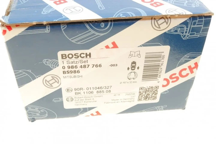 Гальмівні колодки BOSCH 0986487766 Mitsubishi ASX, Lancer, Outlander; Citroen C4; Dodge Caliber, Avenger; Chrysler SEBRING; Jeep Compass (MK49), Patriot 4800A022, 1606295280, 4800A041 - зображення 6