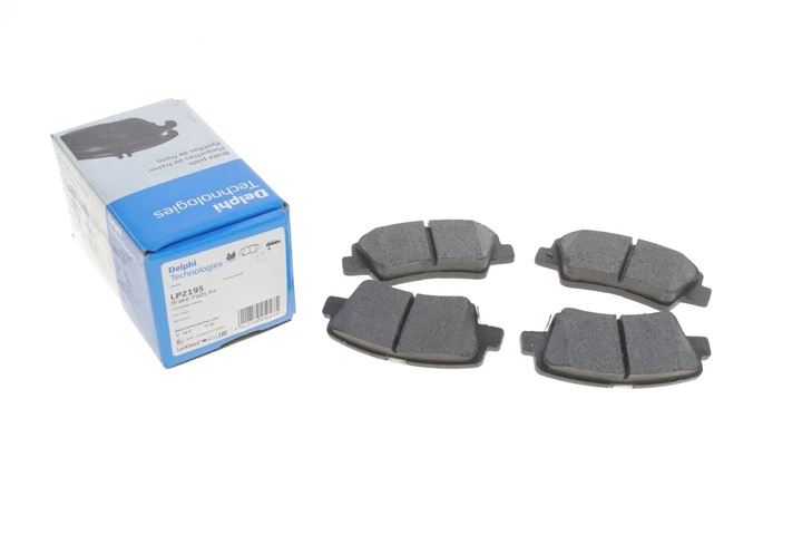 Колодки гальмові Delphi LP2195 KIA Optima, Soul; Hyundai Sonata, I10, Elantra, Tucson; SsangYong Actyon, Korando 583021RA30, 48413341AO, 48413341A0 - Фото 4 Колодки гальмові Delphi LP2195 KIA Optima, Soul; Hyundai Sonata, I10, Elantra, Tucson; SsangYong Actyon, Korando 583021RA30, 48413341AO, 48413341A0 - зображення 4