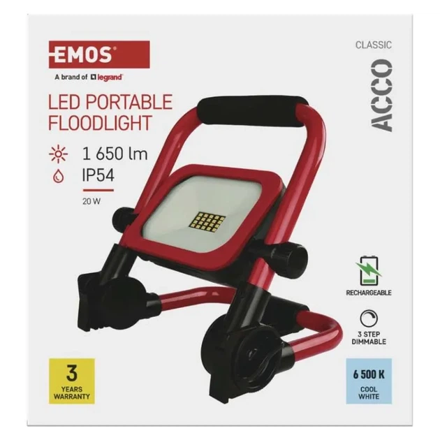 Прожектор с аккумулятором Emos ZS2813 20W 1650Lm 6500K Li-Ion 5000mAh IP54 - изображение 17