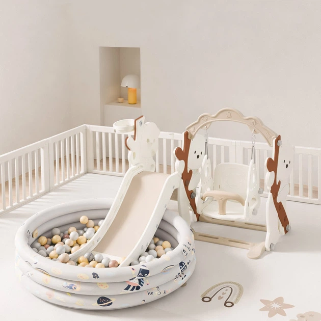 Детский игровой комплекс Mealux Koda White/Coffee (KD-B021 White/Coffee) - Фото 2 Детский игровой комплекс Mealux Koda White/Coffee (KD-B021 White/Coffee) - изображение 2