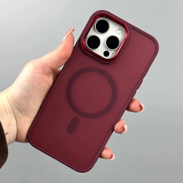 Чехол (накладка) Apple iPhone 16 Pro Max, Color Matte, MagSafe, Burgundy, Бордовый - 712763 - Фото 11 Чехол (накладка) Apple iPhone 16 Pro Max, Color Matte, MagSafe, Burgundy, Бордовый - 712763 - изображение 11