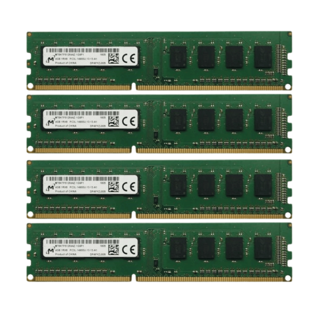 Комплект оперативної пам`яті MICRON 16 GB (4x4GB) DDR3L 1866 MHz (MT8KTF51264AZ-1G9P1-4X) Б/В - Фото 1 Комплект оперативної пам`яті MICRON 16 GB (4x4GB) DDR3L 1866 MHz (MT8KTF51264AZ-1G9P1-4X) Б/В - изображение 1