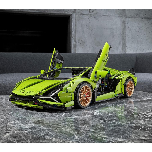 Конструктор Lamborghini Sian FKP 37, 3696 деталей, коллекционная модель суперкара с коробкой передач, подвеской и двигателем - изображение 9