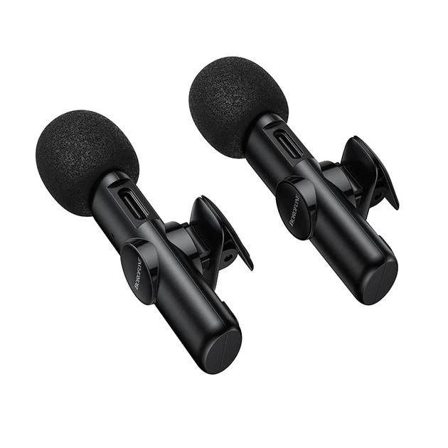 Бездротова мікрофонна система BOROFONE BFK16A Winner dual-mic (Lightning) Black - Фото 5 Бездротова мікрофонна система BOROFONE BFK16A Winner dual-mic (Lightning) Black - изображение 5