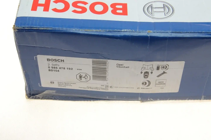 Диски гальмові BOSCH 0986478192 Opel Kadett, CORSA, Combo, Vectra, Ascona, Astra; Daewoo Nexia, Lanos; Chevrolet Aveo; Zaz Sens 96574633, 96471274, 96215669 - зображення 7