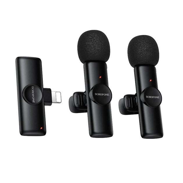 Бездротова мікрофонна система BOROFONE BFK16A Winner dual-mic (Lightning) Black - Фото 1 Бездротова мікрофонна система BOROFONE BFK16A Winner dual-mic (Lightning) Black - изображение 1