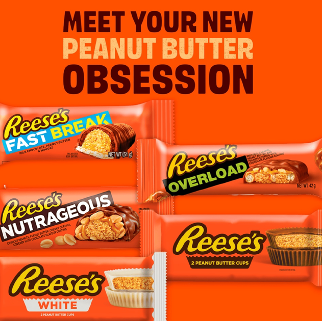 Шоколадний батончик Reese's Fast Break with Peanut Butter & Nougat Single Bar 51г - зображення 5